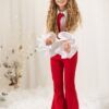 Elegant 3-piece suit for girls with shirt, pants and tie Agathe