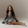 Elegant silver glittered dress for girls Renee